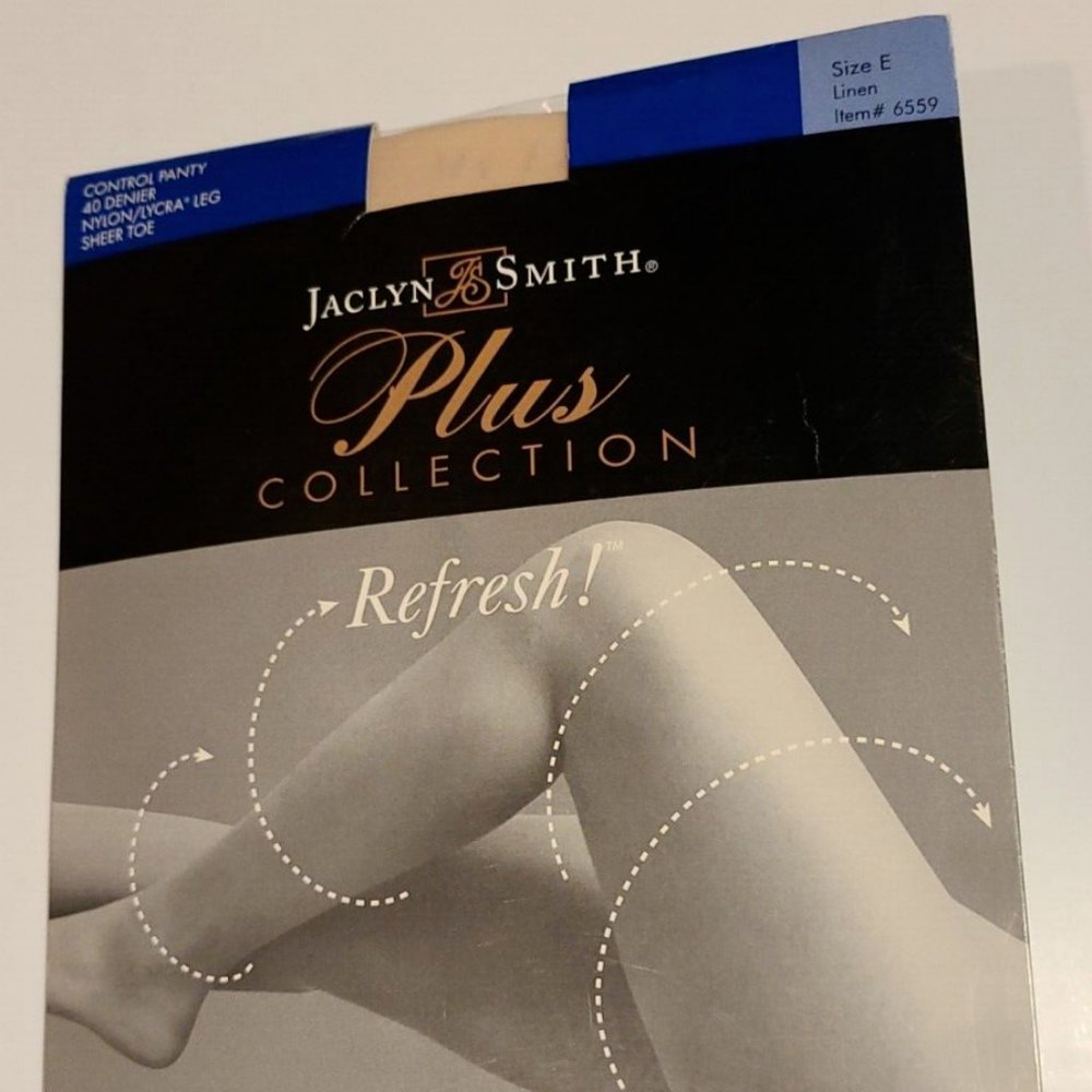Jaclyn Smith Plus Collection Refresh Control Pantyhose Size E New Ships Fast